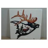 Laser Cut Steel Elk Silhouette