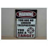 Vintage Style Metal Sign - Warning