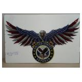 Metal United States Veterans Eagle Sign