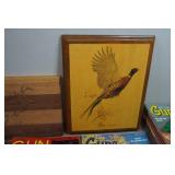 Vintage Gun Magazines and Wood Art