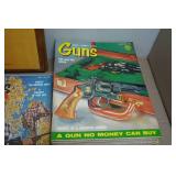 Vintage Gun Magazines and Wood Art