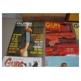Vintage Gun Magazines and Wood Art