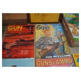 Vintage Gun Magazines and Wood Art