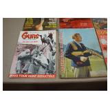 Vintage Gun Magazines and Wood Art