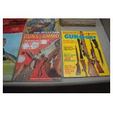 Vintage Gun Magazines and Wood Art