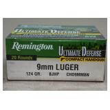 20 Remington Ultimate Defense 9mm 124 Gr BJ HP Ammo