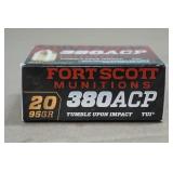 20 Fort Scott .380 ACP 95 Gr TUI Ammo