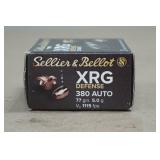 25 Sellier & Bellot XRG Defense .380 Auto 77 Gr HP Ammo