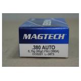 50 Magtech .380 Auto 95 Gr FMJ Ammo