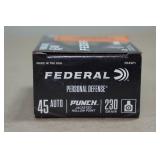 20 Federal Personal Defense .45 Auto 230 Gr Punch JHP Ammo
