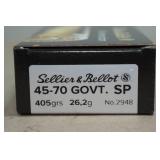 20 Sellier & Bellot .45-70 Gov't 405 Gr SP Ammo
