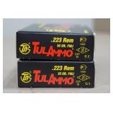 40 TulAmmo .223 Rem 55 Gr FMJ Steel Case Ammo
