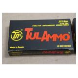 40 TulAmmo .223 Rem 55 Gr FMJ Steel Case Ammo