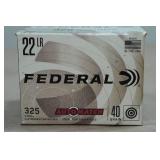 325 Federal Automatch .22 LR 40 Gr Solid Ammo