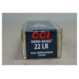 100 CCI Mini-Mag .22 LR 40 Gr Plated RN Ammo