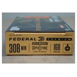 20 Federal Premium .308 Win 168 Gr Gold Medal Center Strike Open Tip Match Ammo