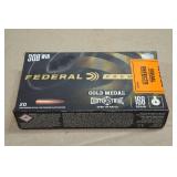 20 Federal Premium .308 Win 168 Gr Gold Medal Center Strike Open Tip Match Ammo