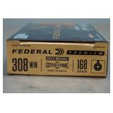 20 Federal Premium .308 Win 168 Gr Gold Medal Center Strike Open Tip Match Ammo