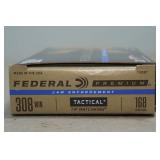 20 Federal Premium LE .308 Win 168 Gr Tactical Tip Matchking Ammo