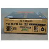 20 Federal Premium .308 Win 168 Gr Sierra Gold Medal Matchking Ammo