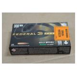 20 Federal Premium .308 Win 168 Gr Sierra Gold Medal Matchking Ammo