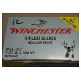 12 Winchester 20 Gauge 2-3/4' HP Rifled Slugs