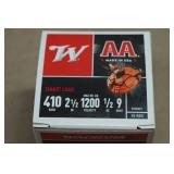 25 Winchester AA .410 Bore 2-1/2' 9 Shot Shotshells
