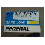 25 Federal Duck & Pheasant 20 Gauge 2-3/4' 4 Shot Shotshells