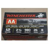25 Winchester AA 12 Gauge 2-3/4' Low Noise 8 Shot Shotshells