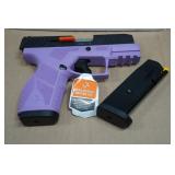 NEW Taurus GX2 9mm Semi-Auto Pistol - Black/Light Purple - 2 Magazines