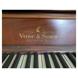 Vose and Sons upright piano and Bench Beautiful Detailed wood