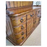 1960's French Style Country Hutch 2 piece Set
