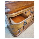 1960's French Style Country Hutch 2 piece Set