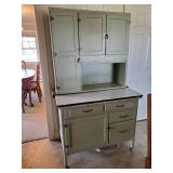 Beautiful Early 20th Century Hoosier Cabinet With Porcelain Top