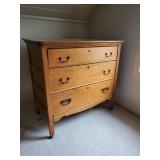 Beautiful Vintage 3 Drawer Dresser Drawers slide smooth will need slight repair on casters