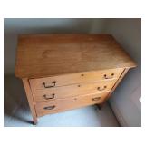 Beautiful Vintage 3 Drawer Dresser Drawers slide smooth will need slight repair on casters