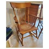 Solid early 20th Century Rocker and Beautiful Side Chair