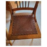 Solid early 20th Century Rocker and Beautiful Side Chair