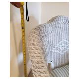 Vintage White Whicker Rocking Chair in Solid Condition