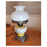 Vintage Electrified Hand Painted Parlor Lamp
