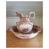 Vintage Crown MC water Pitcher No Chips or Cracks Beautiful