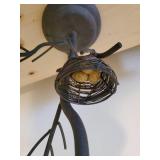 Solid Bedside Table With Cute tree nest Lamp