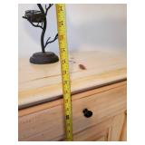 Solid Bedside Table With Cute tree nest Lamp