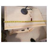 Solid Bedside Table With Cute tree nest Lamp