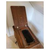 Antique Treadle Sewing Machine Cabinet Fantastic Condition No Machine included