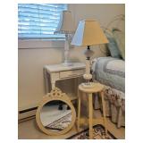 Nice Lot Antique Mirror Bedroom Side Table Lamps and more