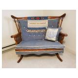 Beautiful Wood Norwegian Double Seated Glider Beautiful Piece