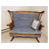 Beautiful Wood Norwegian Double Seated Glider Beautiful Piece