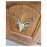 Mid Modern Glass Faced Gun Cabinet with key