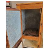 Early 20th Century Solid Oak Antique Ice Box Beautiful Piece on Casters